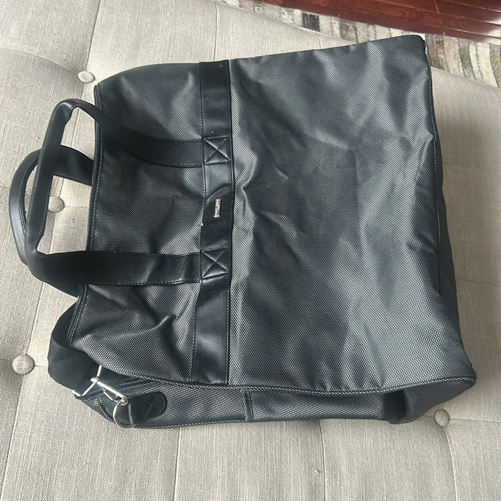 Giorgio Armani Grey Black Perfumes Duffle Travel Bag
